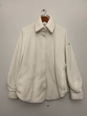 ALO Yoga Cream Sherpa Snap-Front Jacket